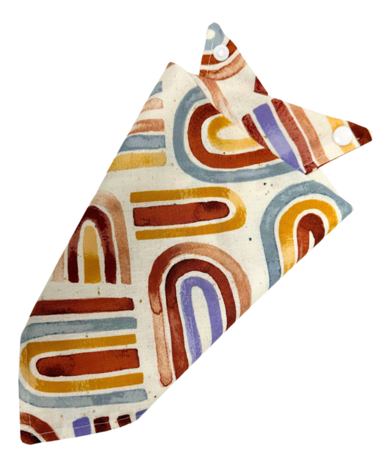 Rainbow Print Cotton Dog Bandana