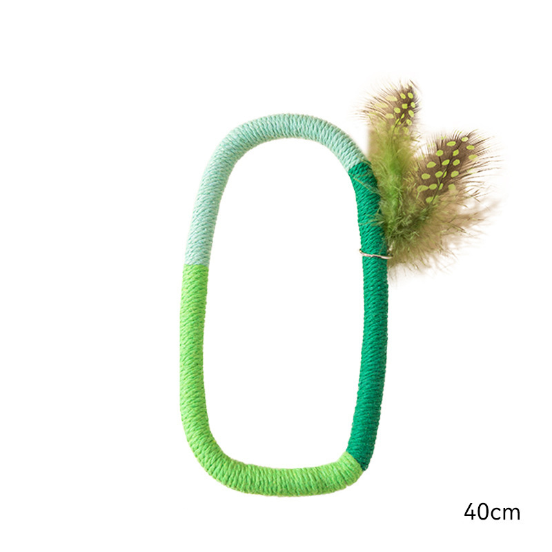 Cotton Rope Cat Toys Catnip Toys With Feather Safe Teeth Cleaning Chew Toy For Cats Interactive Cat Kicker Toys Cat Toys For Bored Indoor Cats And Kittens - Image 8