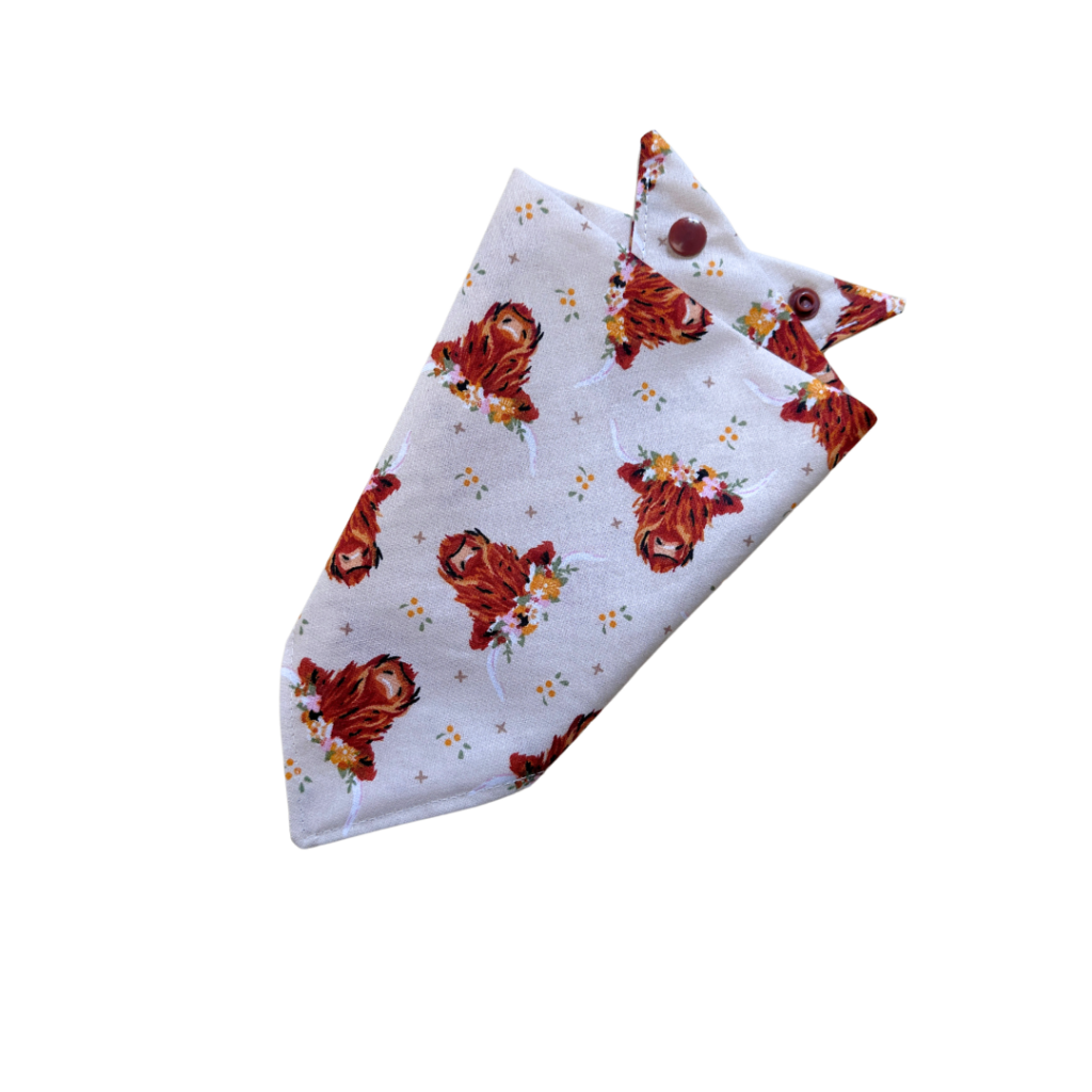 Highland Floral Print Cotton Dog Bandana