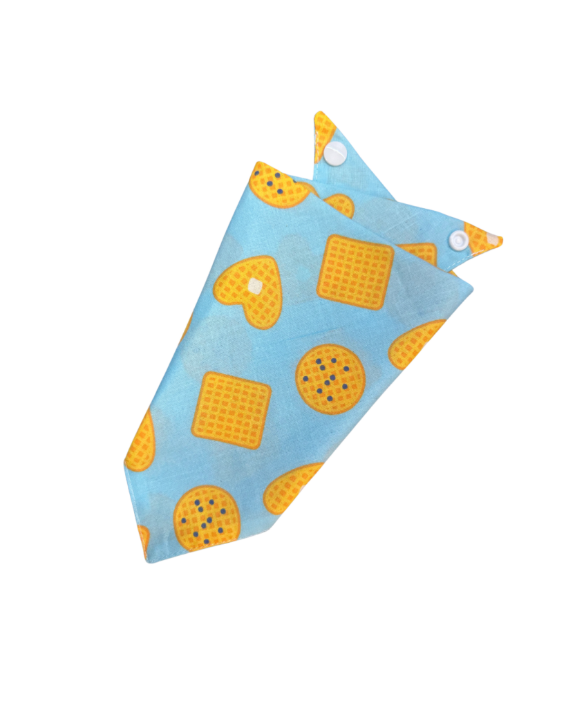 Waffle Breakfast Print Cotton Dog Bandana