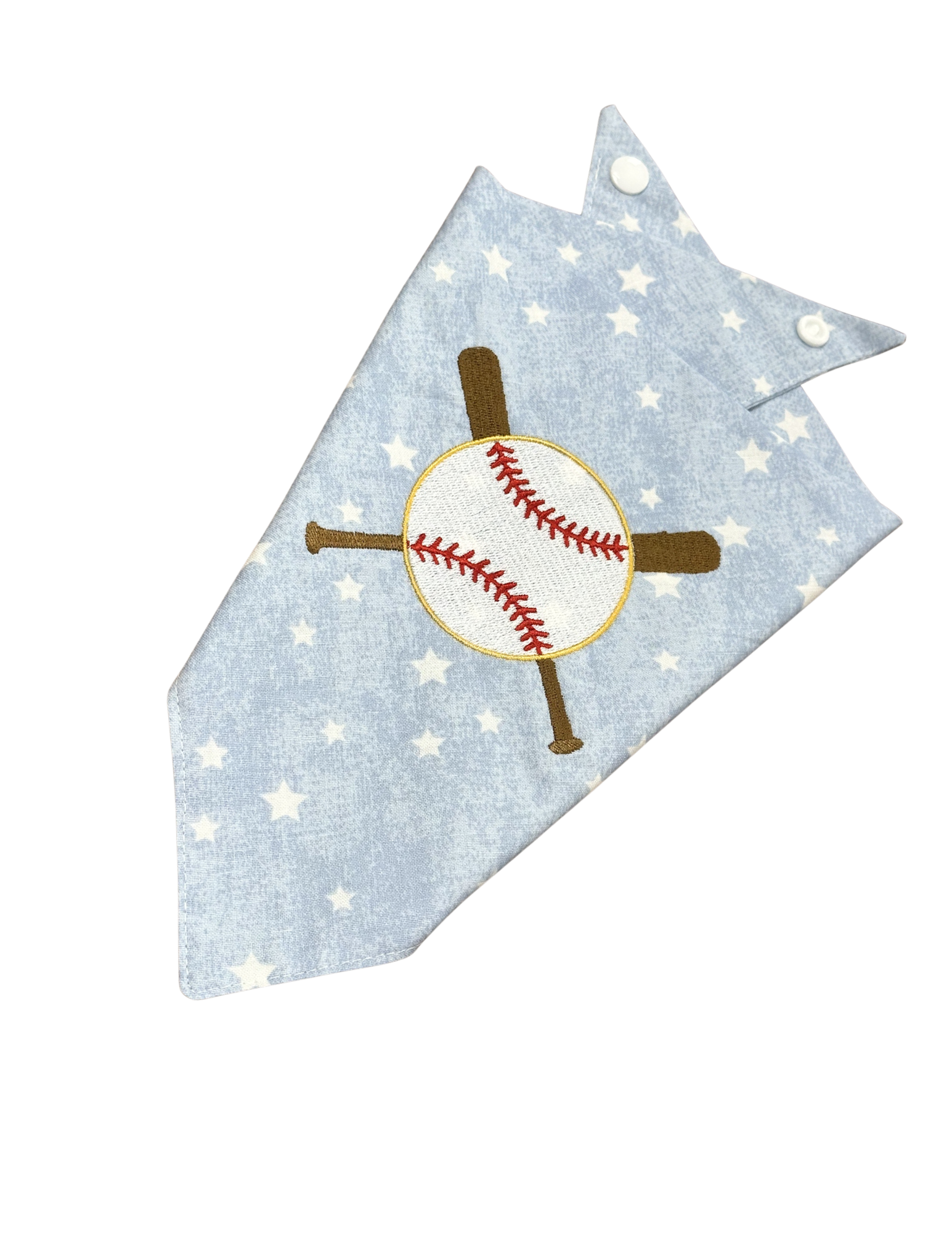 Baseball Star Print Cotton Dog Bandana