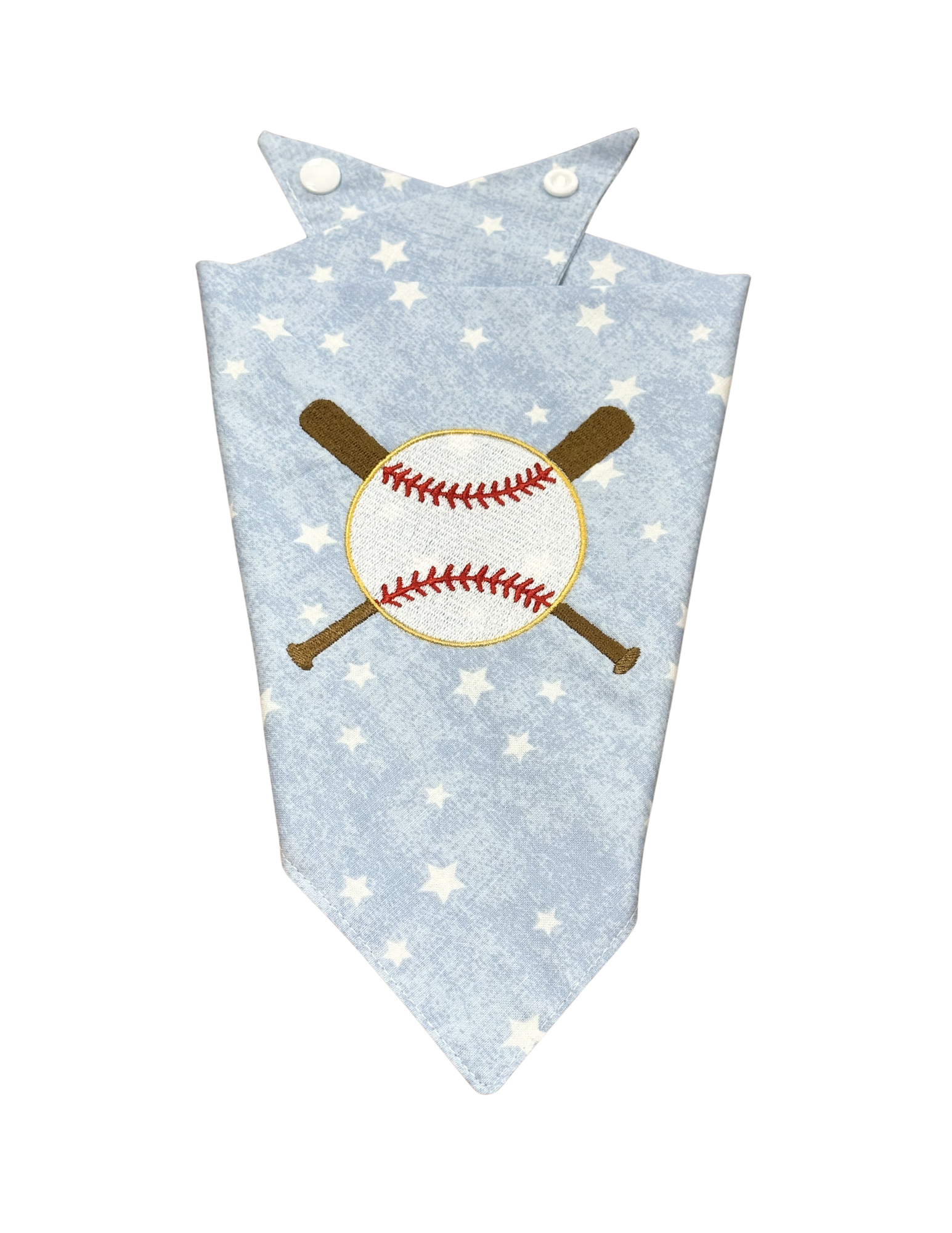 Baseball Star Print Cotton Dog Bandana