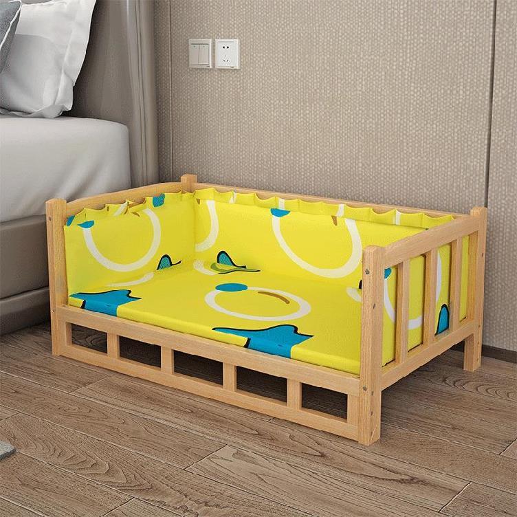 Bed Summer Wooden Wooden Bed Pet Dog Bed - Image 3