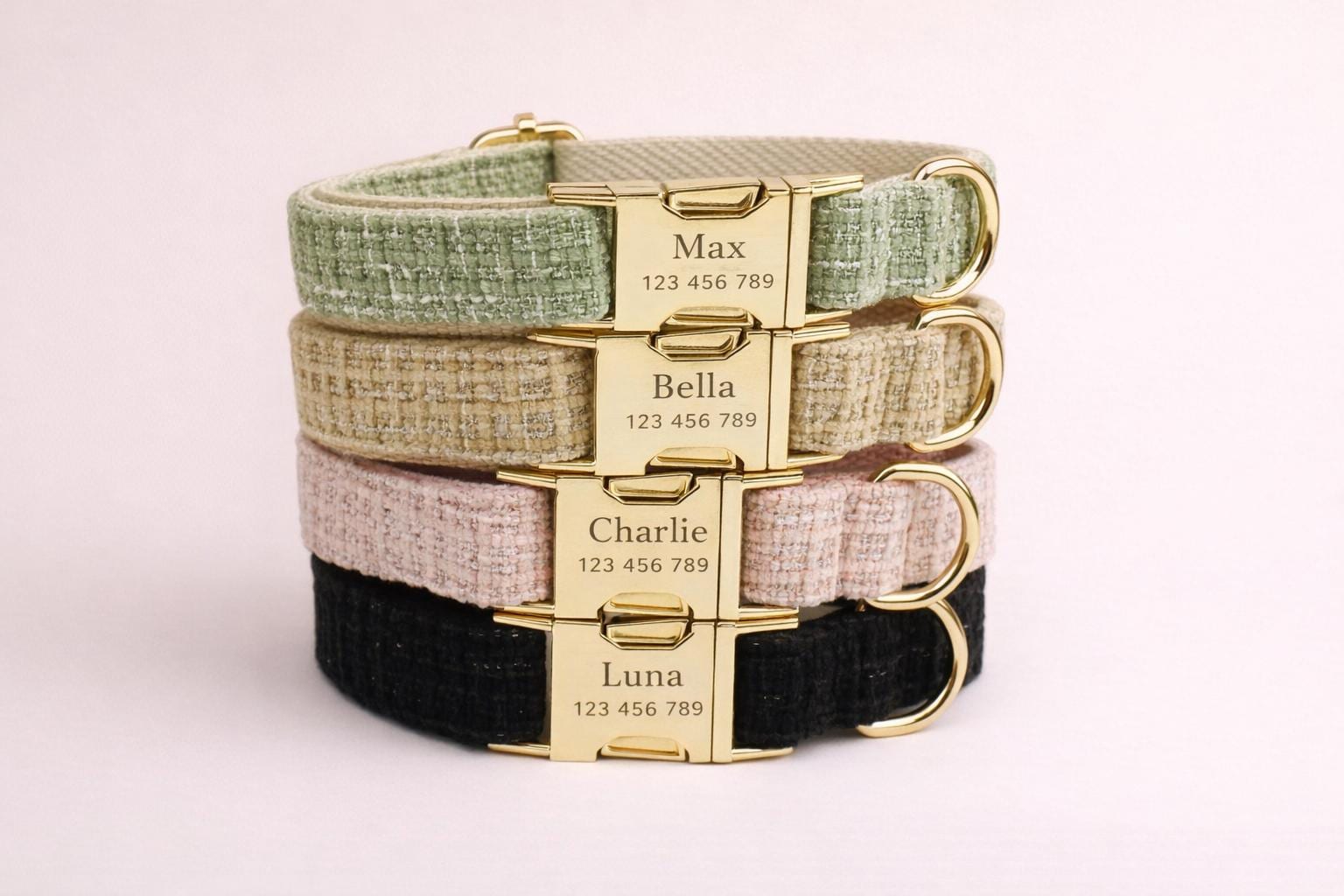 Boucle Adjustable Dog Collar, Sizes XS-XL