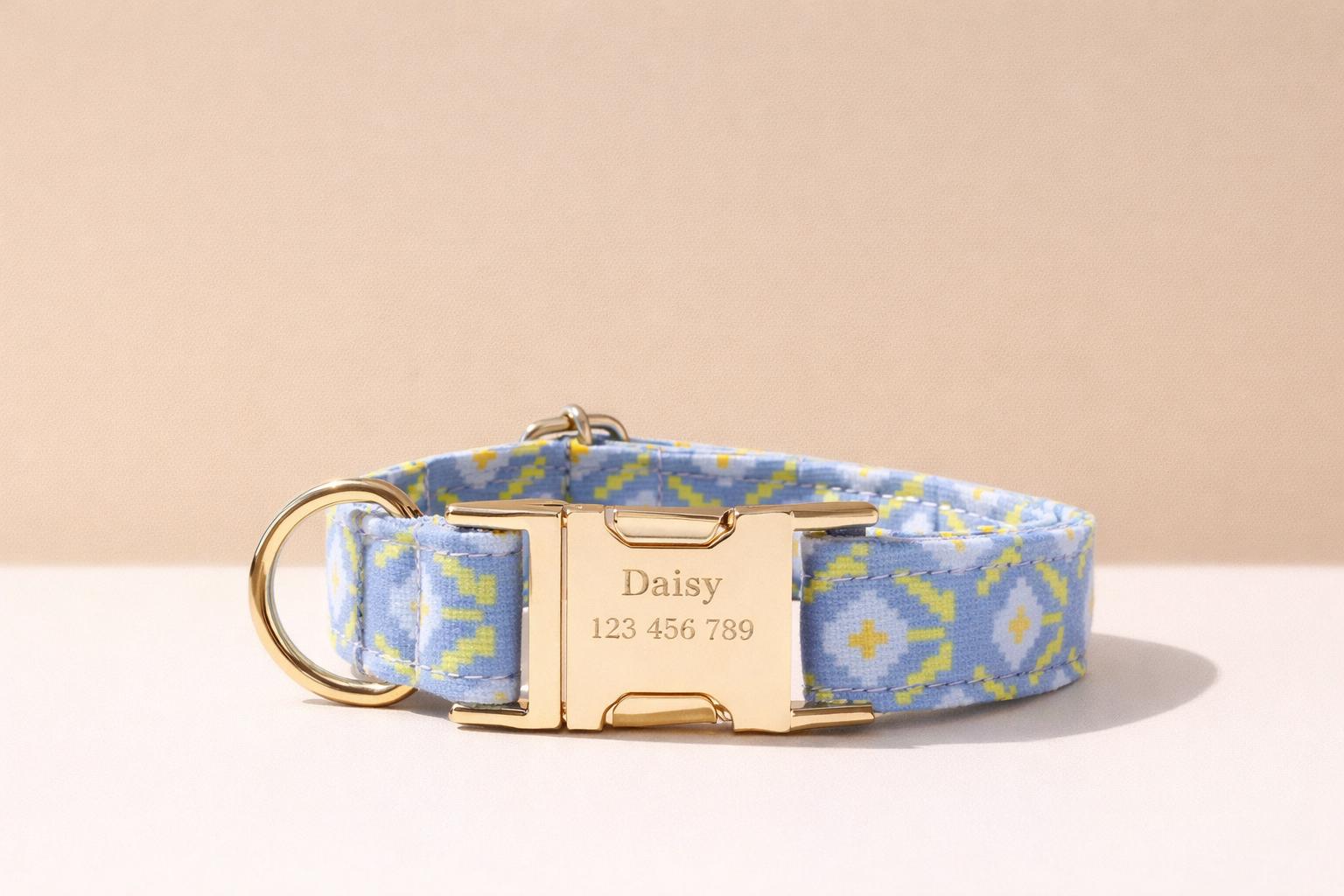 Floral Pattern Adjustable Dog Collar, Sizes XS-XL - Image 5
