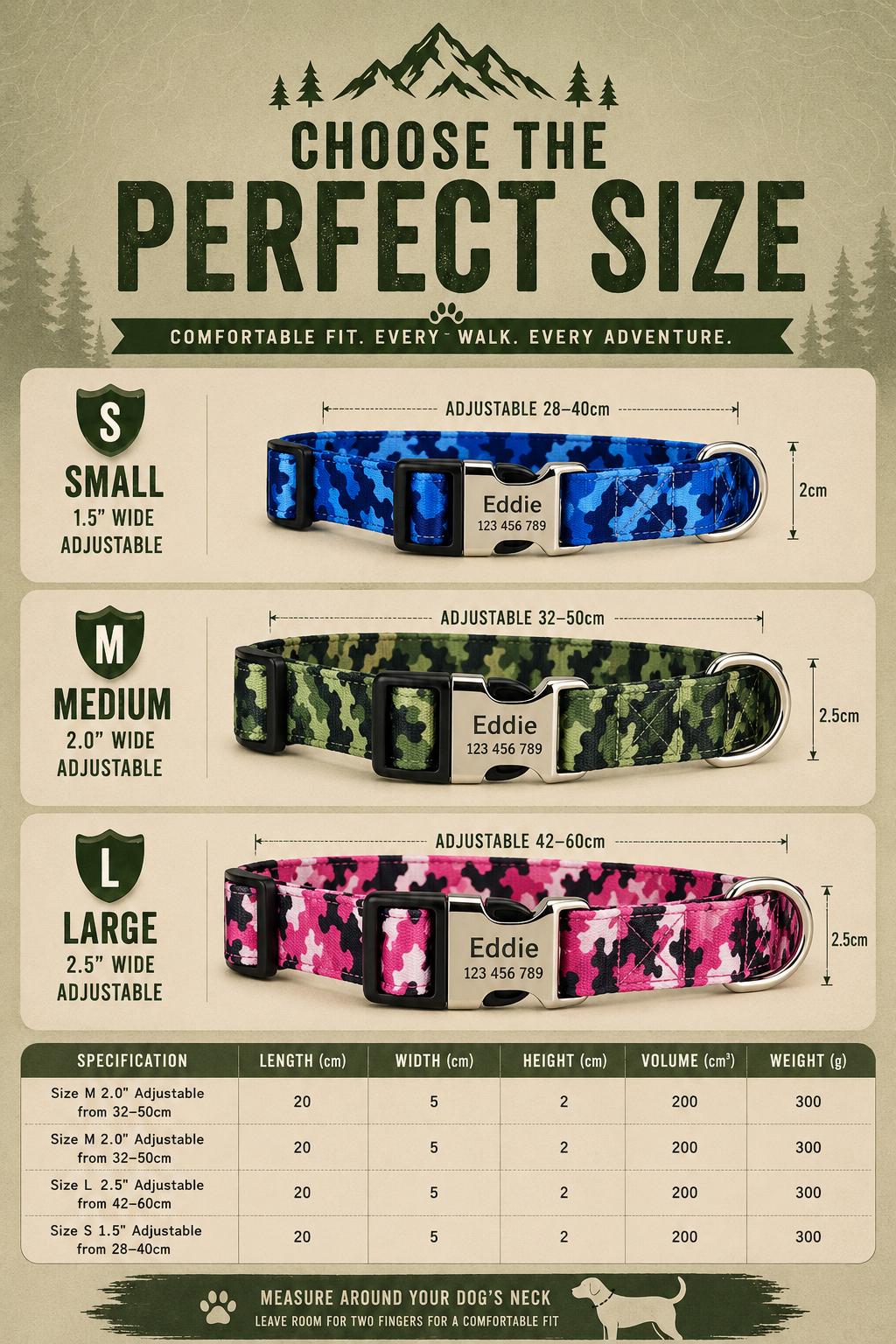 Outdoor Adjustable Dog Collar with Metal Buckle - Image 5