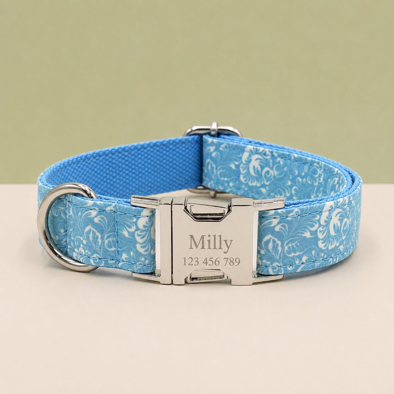 Floral Print Adjustable Dog Collar in Multiple Patterns, Sizes XS-XL - Image 5