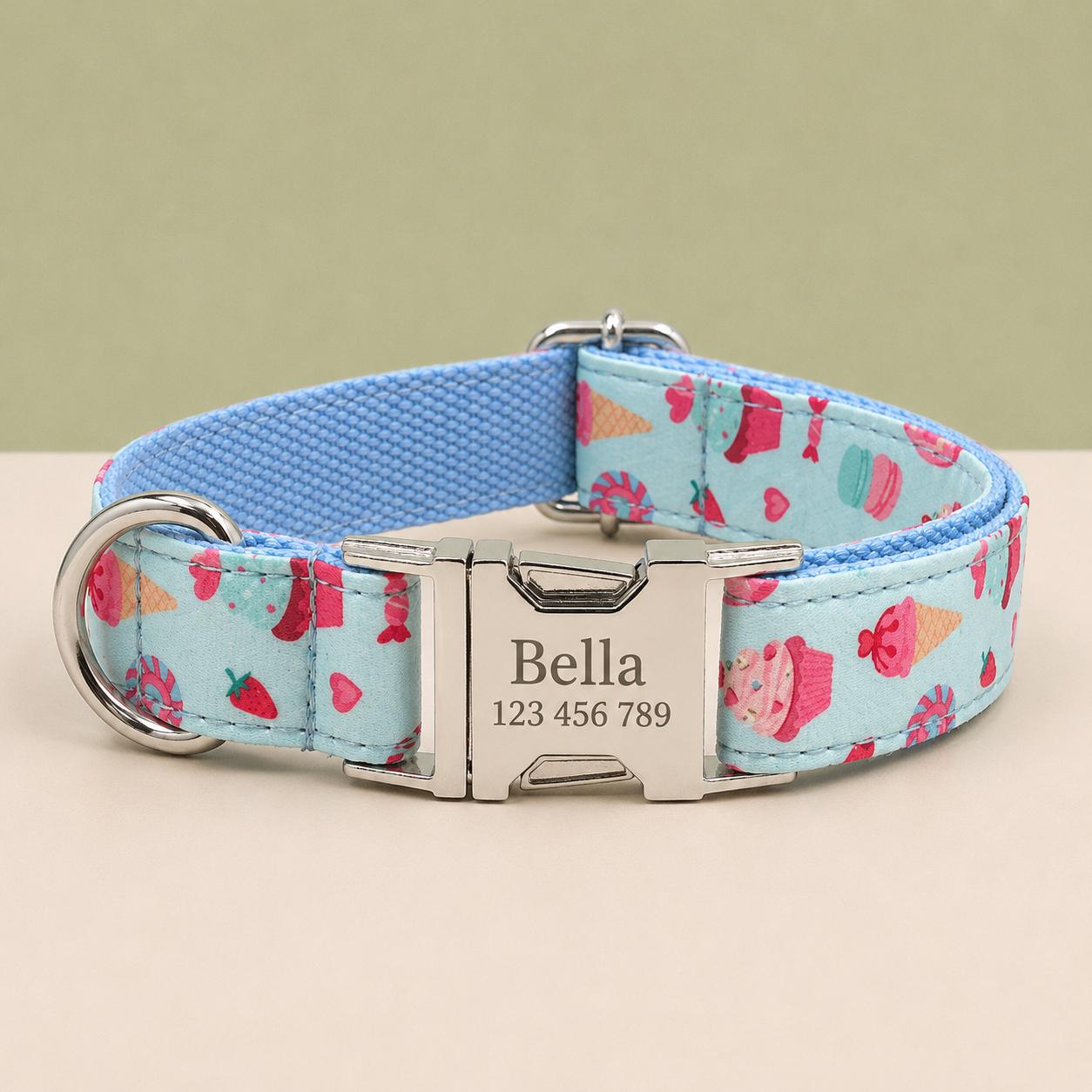 Floral Print Adjustable Dog Collar in Multiple Patterns, Sizes XS-XL - Image 14