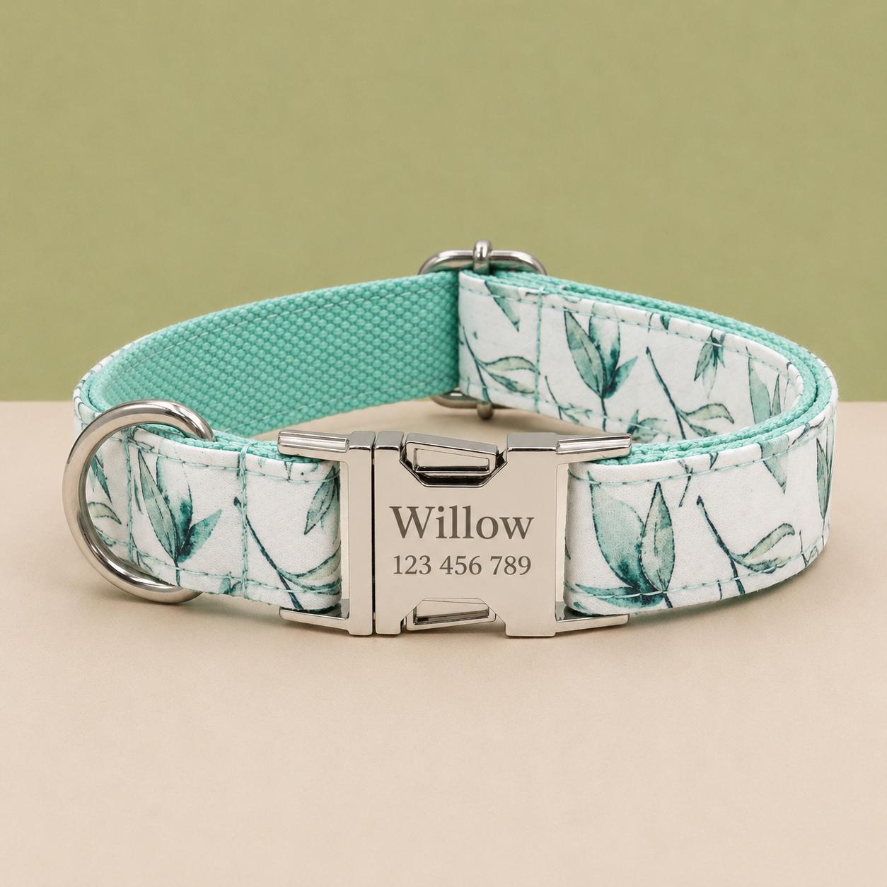 Floral Print Adjustable Dog Collar in Multiple Patterns, Sizes XS-XL - Image 8
