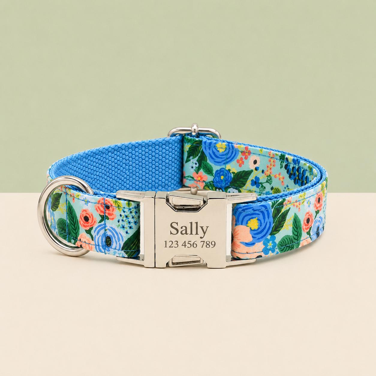 Floral Print Adjustable Dog Collar in Multiple Patterns, Sizes XS-XL - Image 11