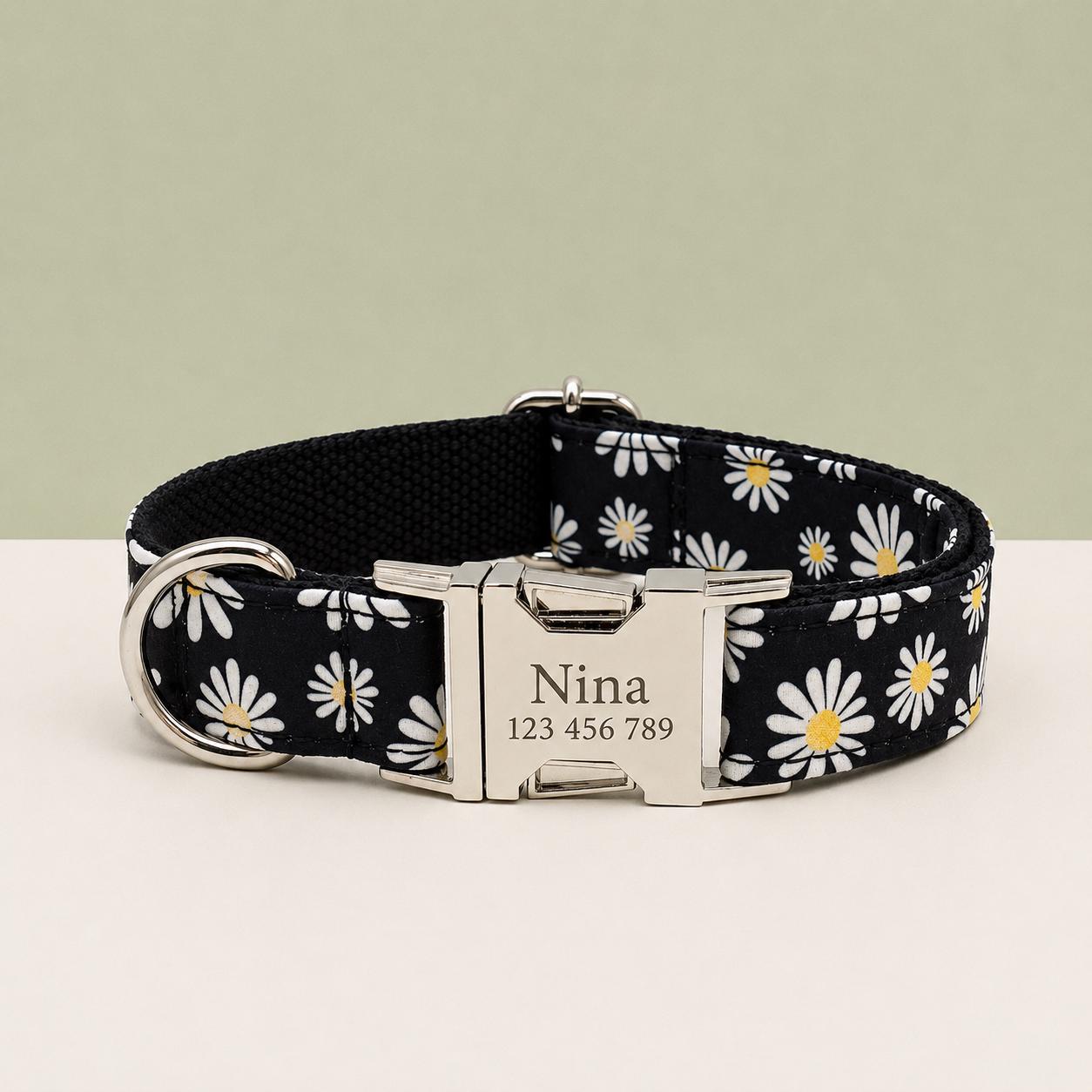 Floral Print Adjustable Dog Collar in Multiple Patterns, Sizes XS-XL - Image 17