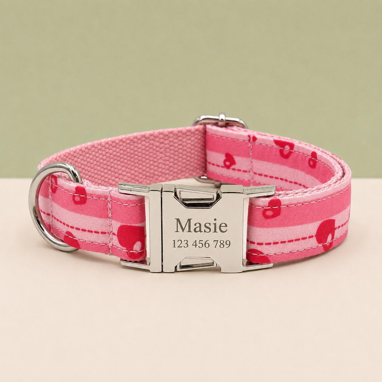 Floral Print Adjustable Dog Collar in Multiple Patterns, Sizes XS-XL - Image 6
