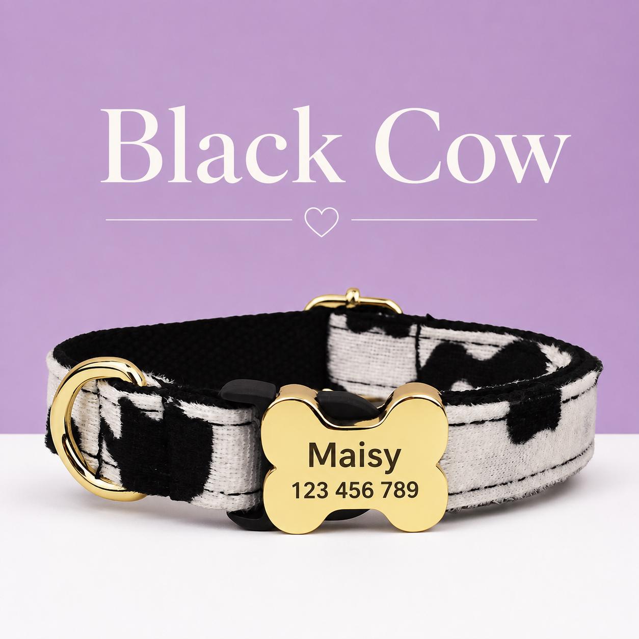 Textured Fabric Adjustable Dog Collar with Gold-Tone Hardware, Sizes XS-XL - Image 18