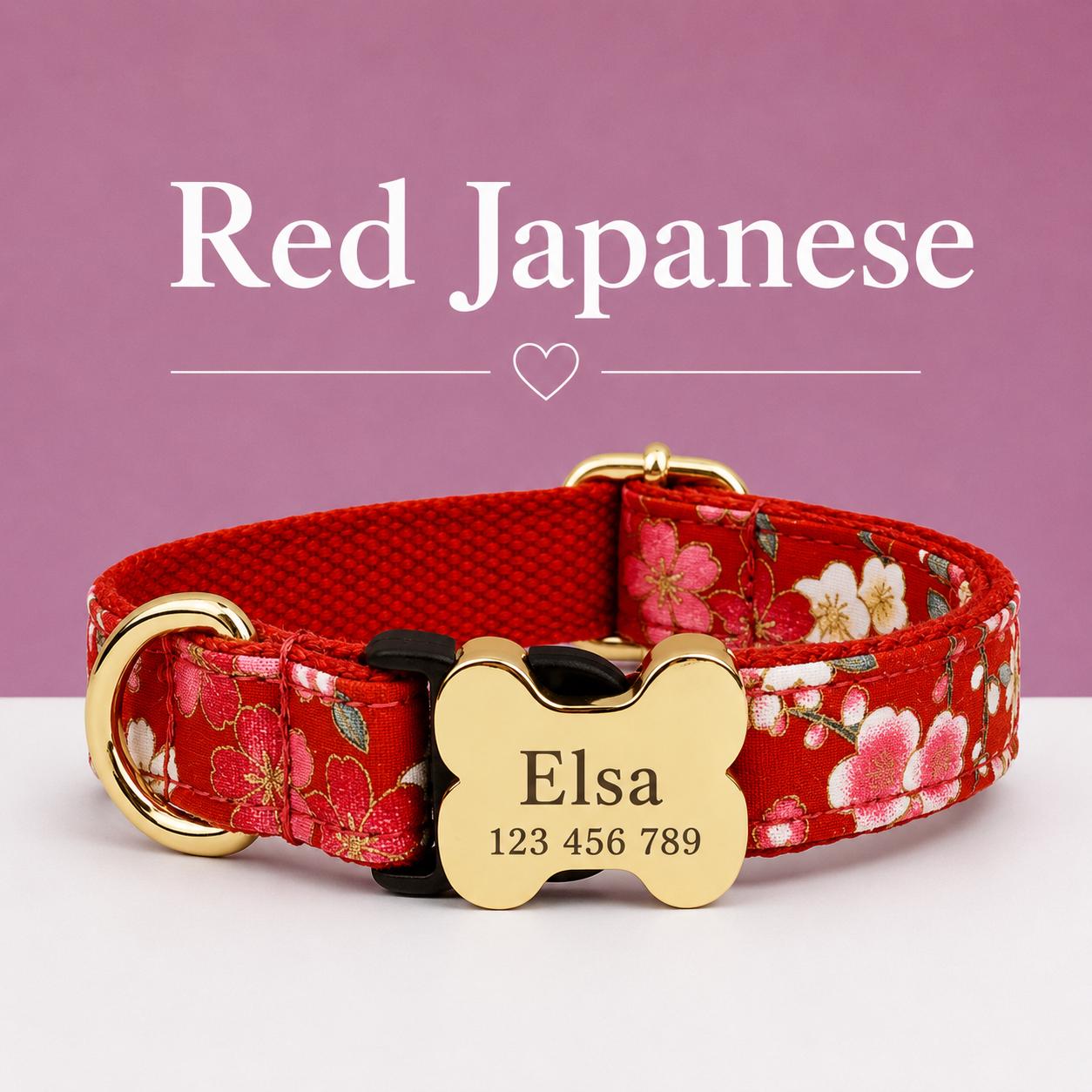 Textured Fabric Adjustable Dog Collar with Gold-Tone Hardware, Sizes XS-XL - Image 10