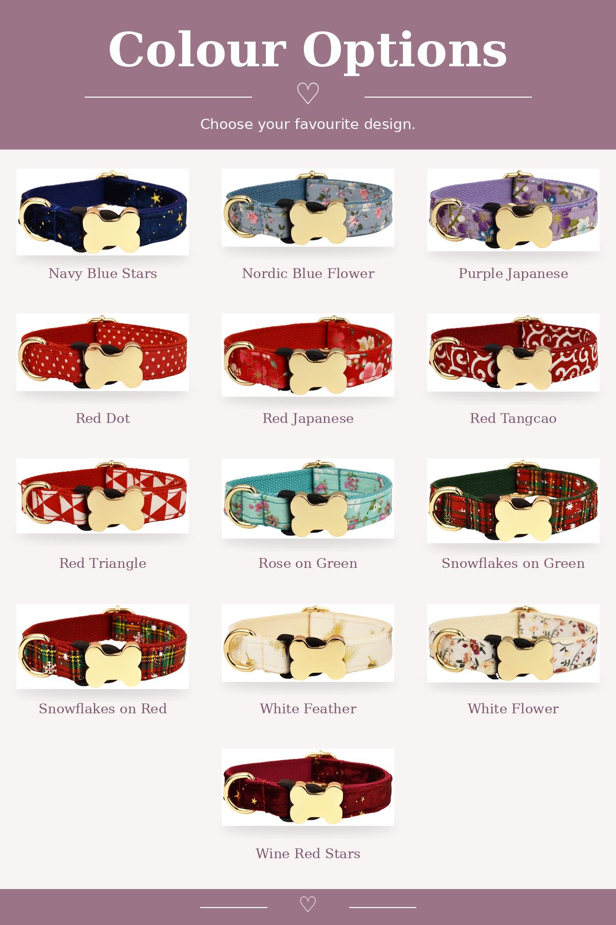 Textured Fabric Adjustable Dog Collar with Gold-Tone Hardware, Sizes XS-XL - Image 3
