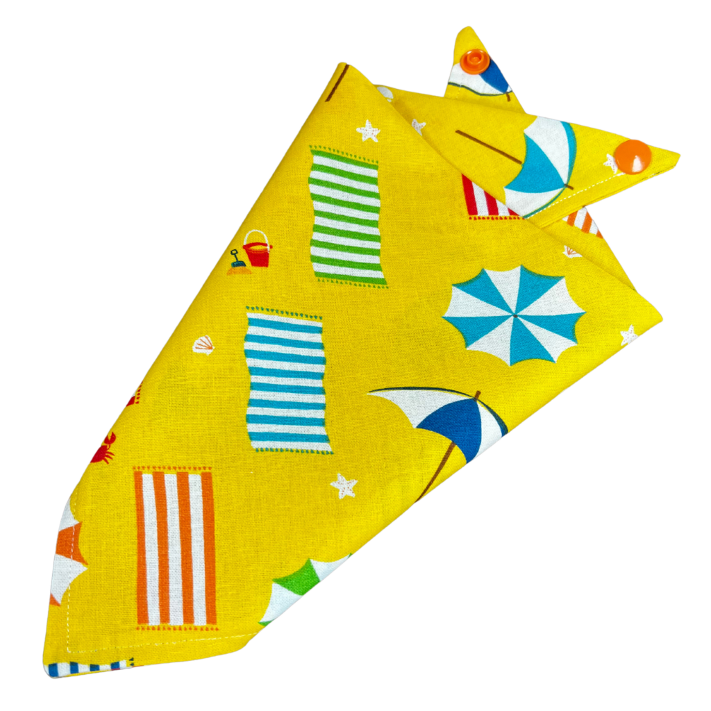 Beach Print Cotton Dog Bandana